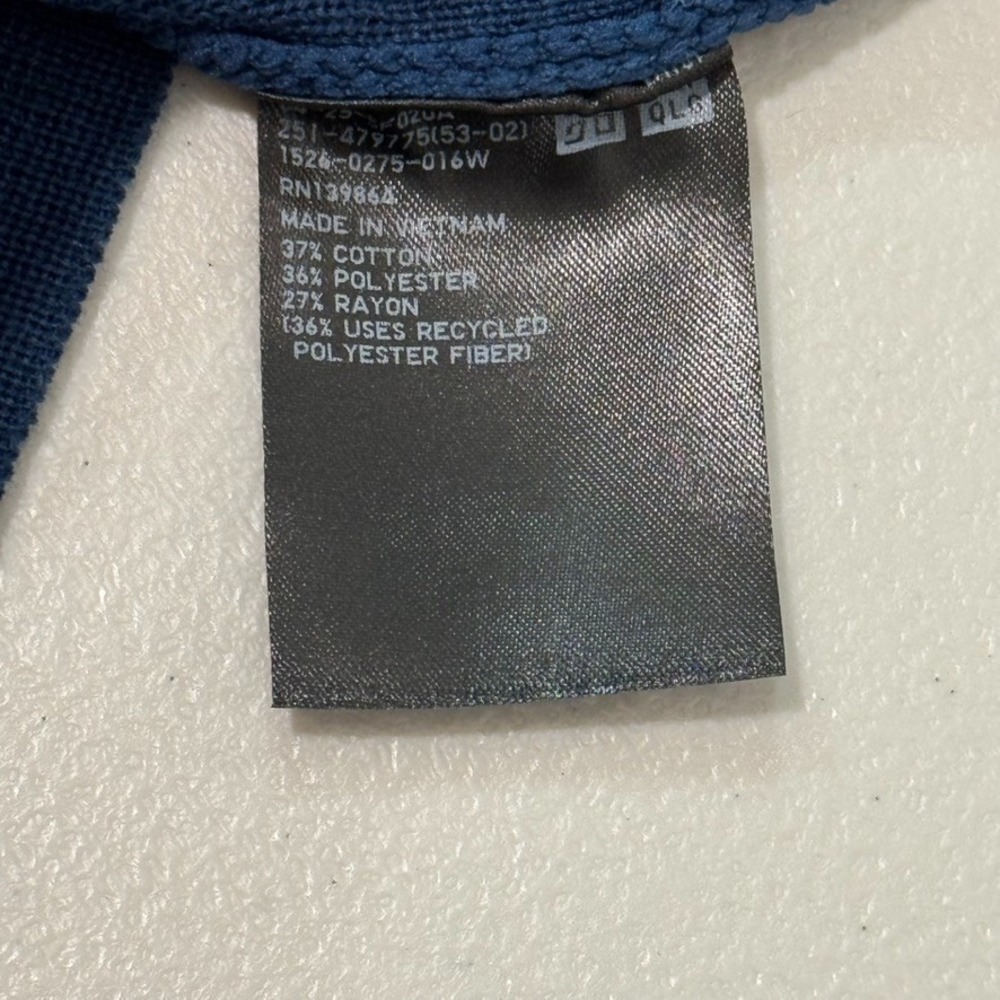 Uniqlo Washable Milano Ribbed Collared Jacket in Blue with Pockets Size M - Picture 7 of 11